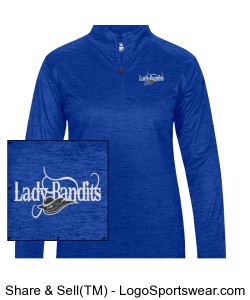 Tonal Blend Ladies 1/4 Zip Pullover - Embroidered Design Zoom